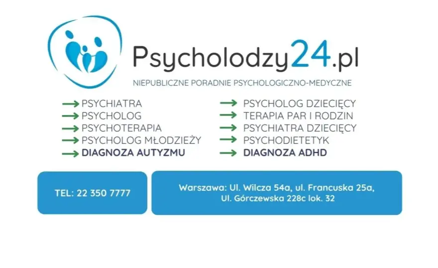 Lista psychologów i psychoterapeutów dziecięcych Warszawa