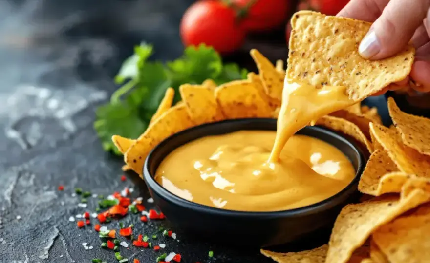 Serowy dip do nachos z 4 składników! Milion smaków w jednej misce