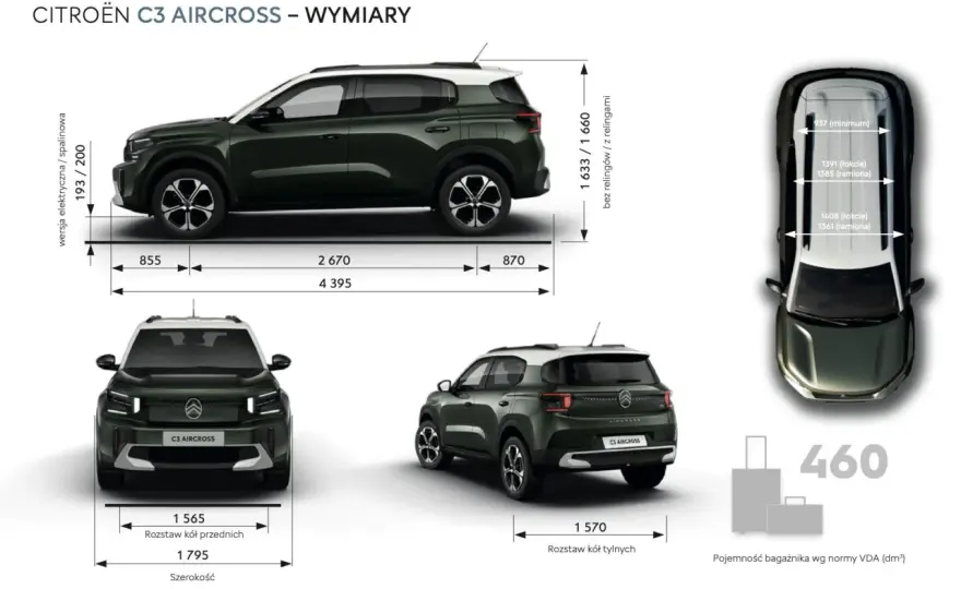 Citroen C3 Aircross - Wymiary. Czy ten SUV jest dla Ciebie?
