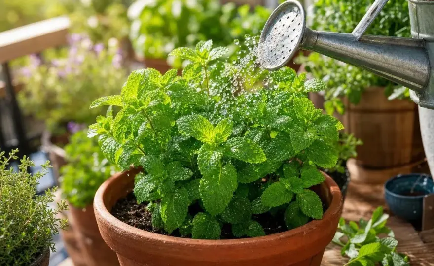 Menthe en pot ou au potager - les gestes pour la garder dense