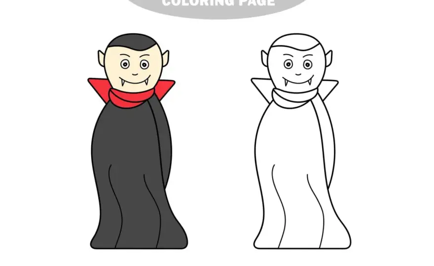 Dibujo de vampiro para colorear - Guía para un resultado top