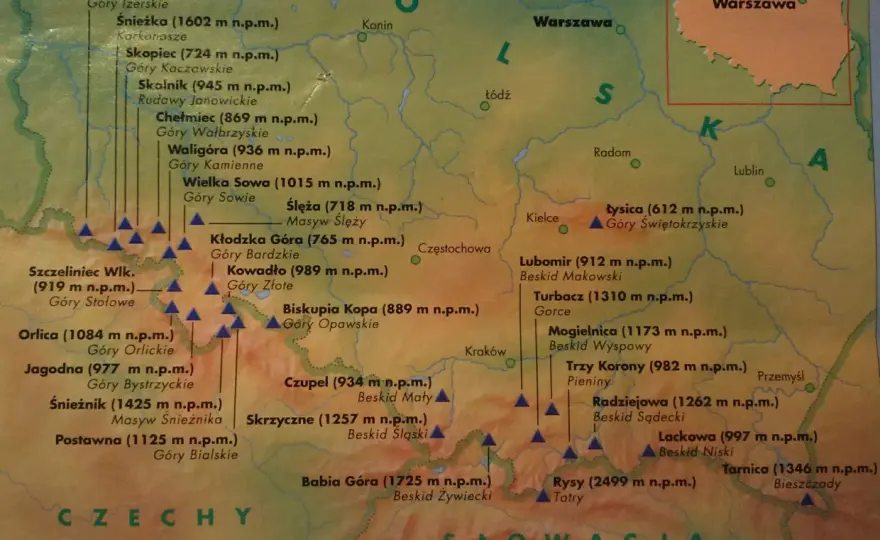 Korona Gór Polskich - Ile szczytów ma lista?
