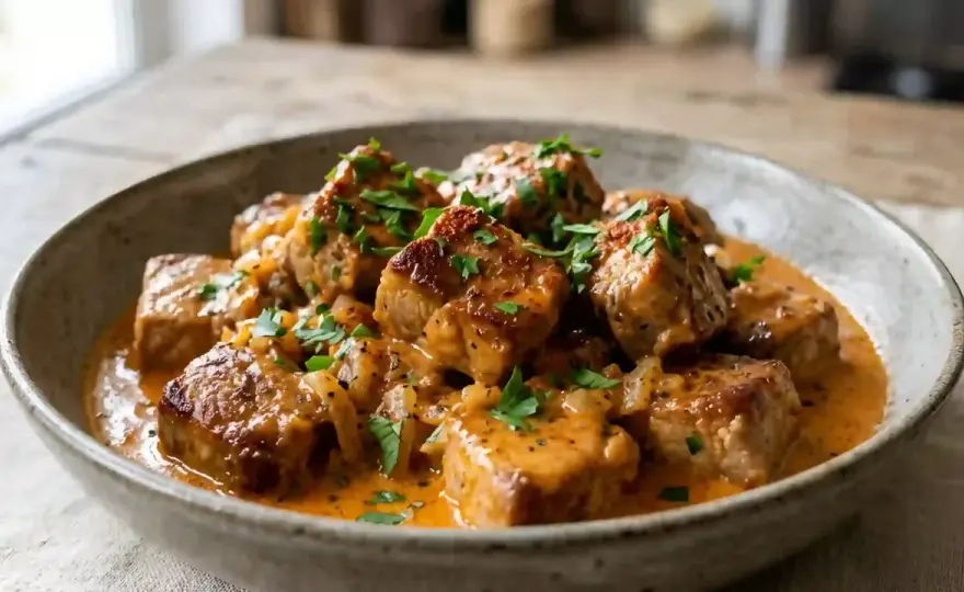 Sauté de porc tendre et savoureux - morceaux, cuisson et sauces