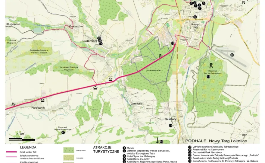 Najlepsze trasy rowerowe w Nowym Targu z mapą i opisami szlaków