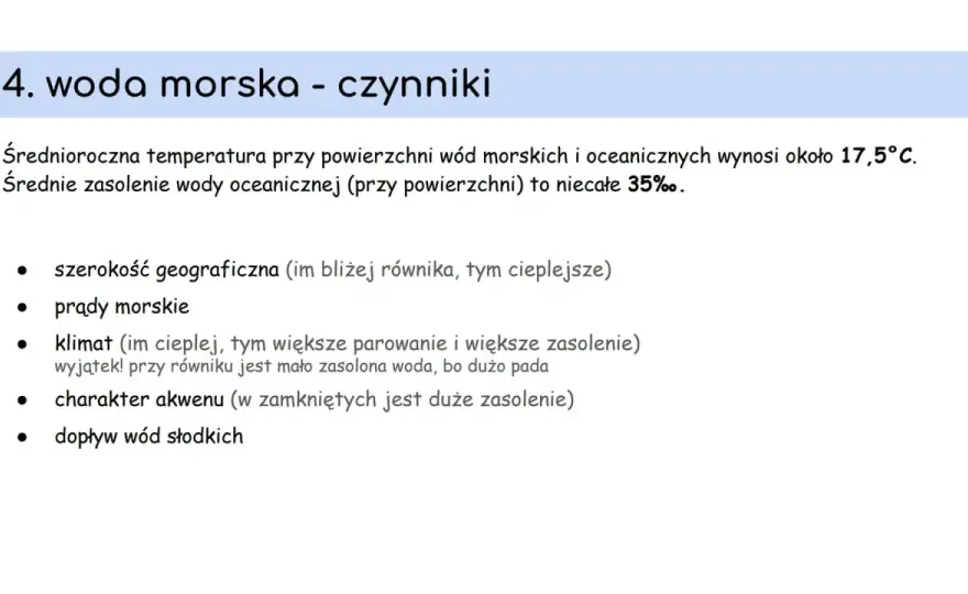 Co wpływa na zasolenie wód? Poznaj kluczowe czynniki