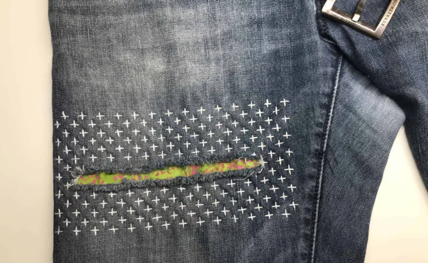 Sashiko Denim Repair - Fix Jeans & Make Them Last