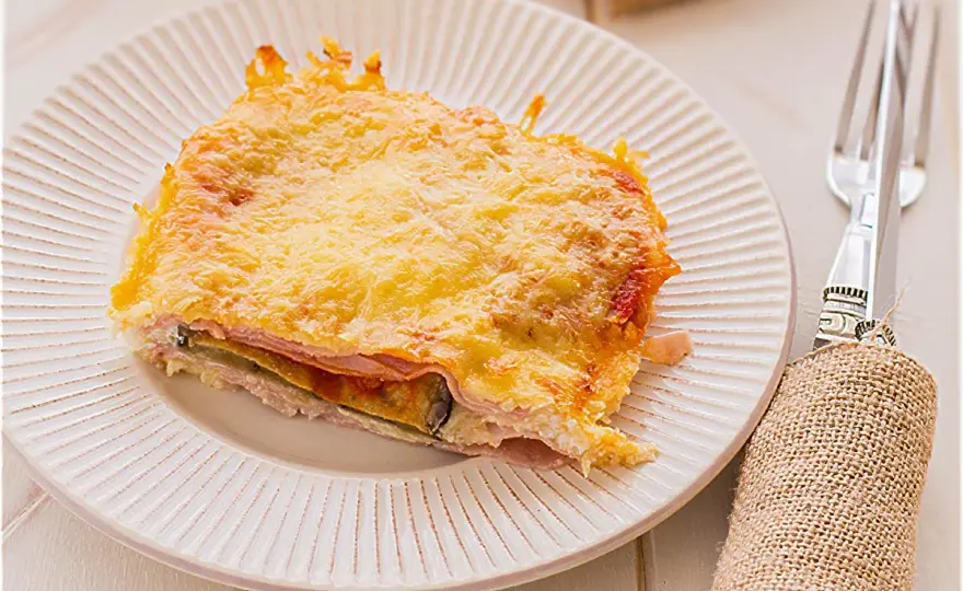 Pastel de berenjena al horno jugoso y bien cuajado
