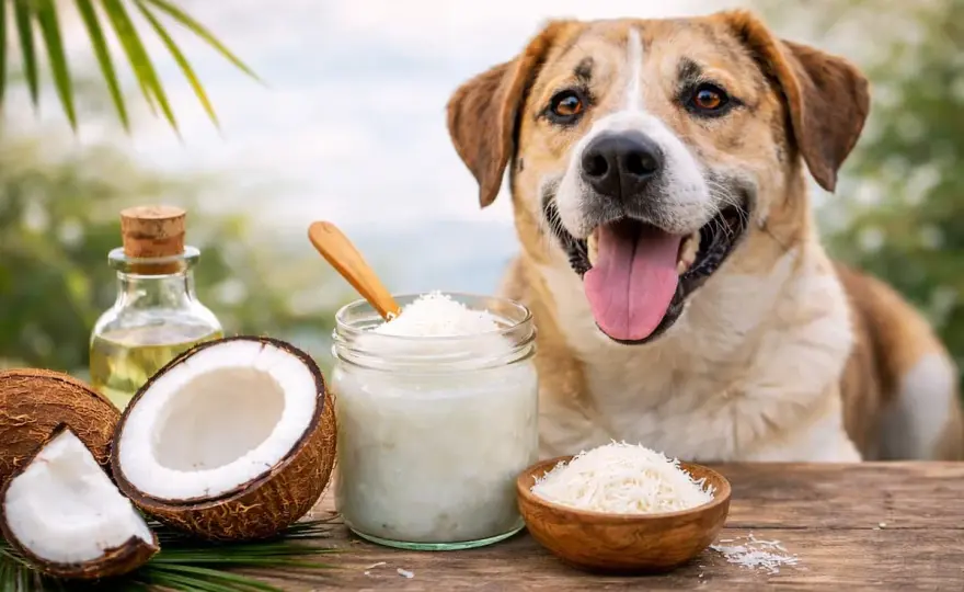 Aceite de coco para perros - ¿Es bueno o un mito?