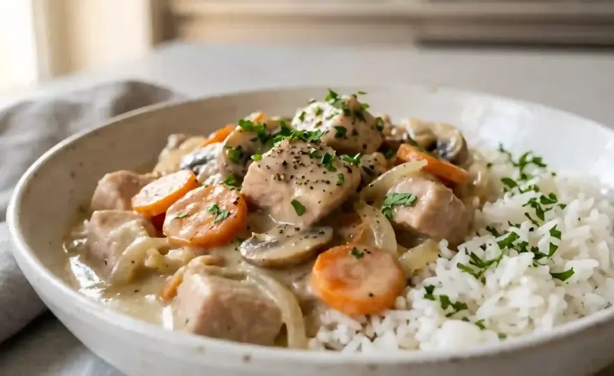 Blanquette de dinde - la recette moelleuse et sauce onctueuse
