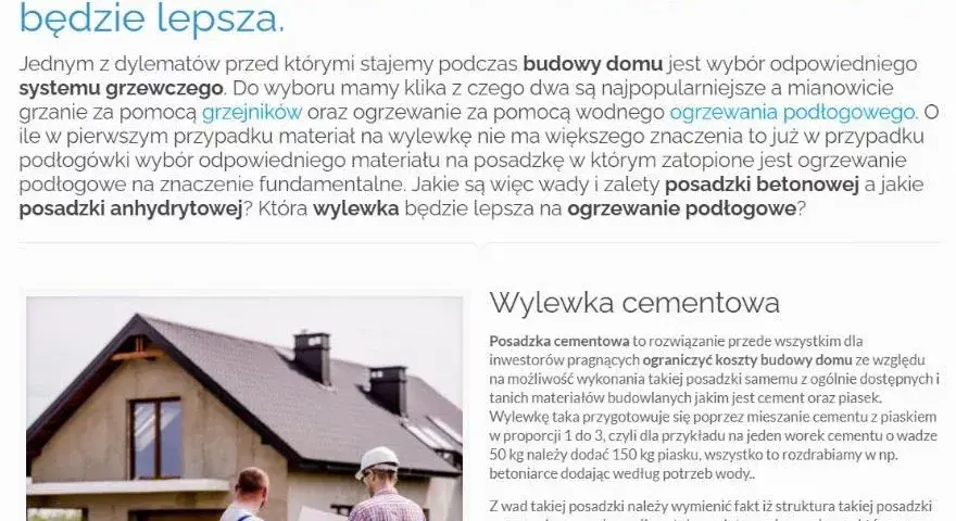 Wylewka anhydrytowa czy cementowa? Która lepsza na podłogówkę?