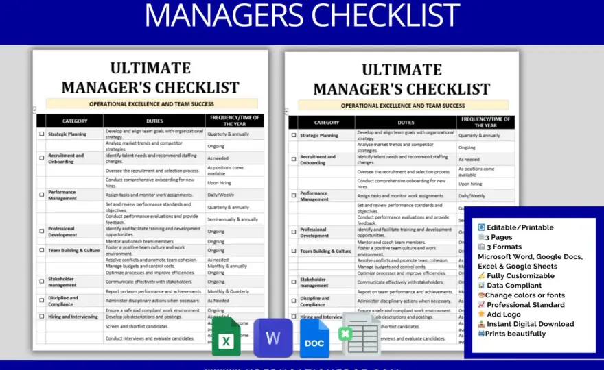 Manager Checklist: Master Your Week, Support Your Team