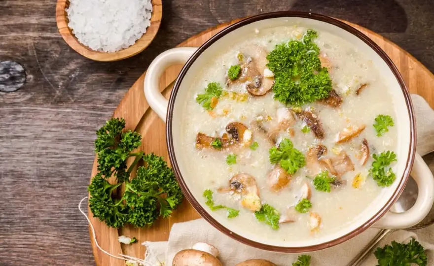 Champignoncremesuppe Low Carb - Cremig ohne Mehl im Thermomix