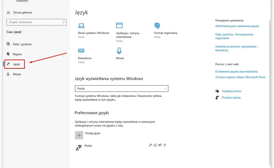 Zmiana języka w Windows 10 - Poradnik krok po kroku