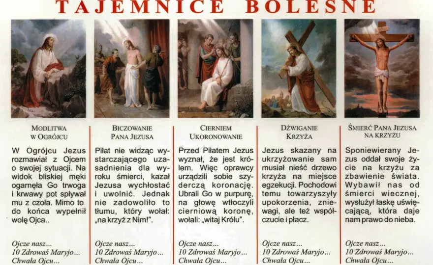 Różaniec na wtorek - Tajemnice bolesne, które porządkują