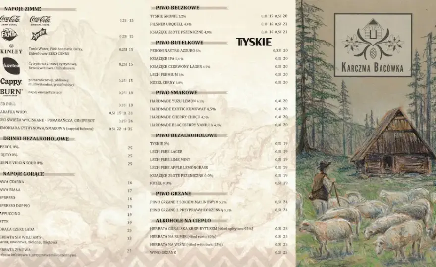 Karczma Bacówka Zakopane: Menu, Ceny, Specjalności Zaplanuj Góralską Ucztę
