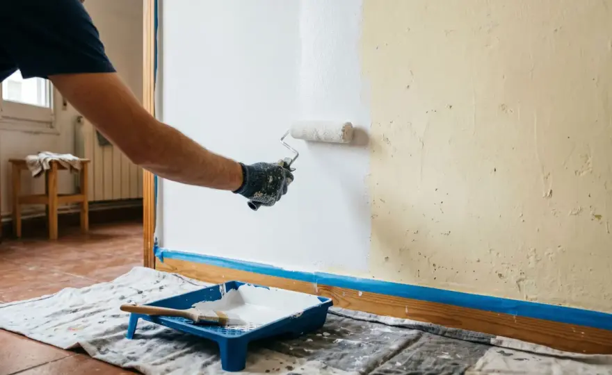 Cómo pintar una pared interior sin marcas ni goteos
