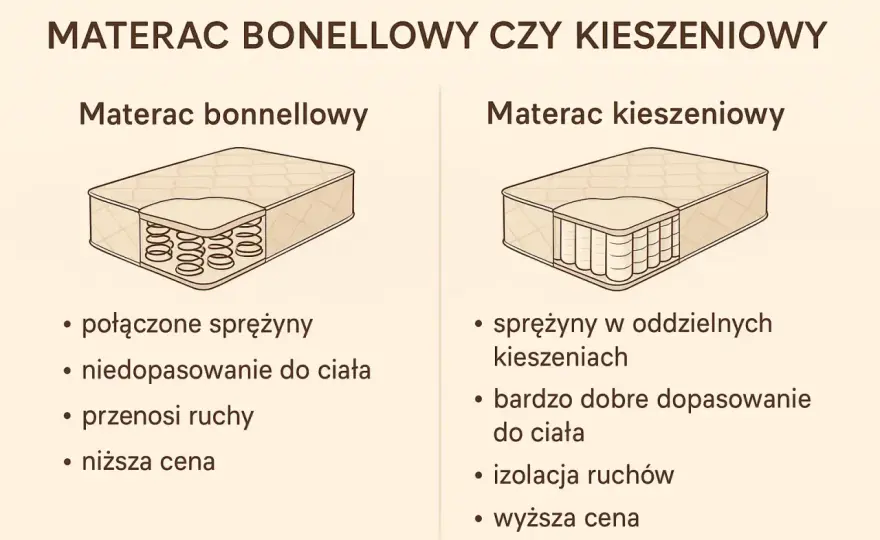 Materac bonelowy czy kieszeniowy - który wybór zapewni lepszy komfort?