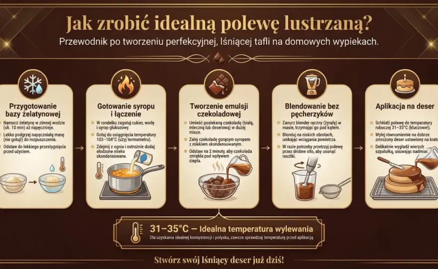 Błyszcząca polewa z żelatyną - prosty sposób na lśniący deser