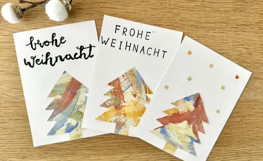 Weihnachtskarten basteln - Persönlich & einfach gestalten