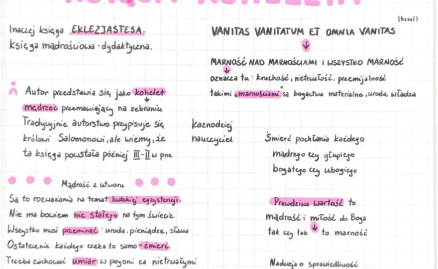 Księga Koheleta - sens, marność i aktualność dziś