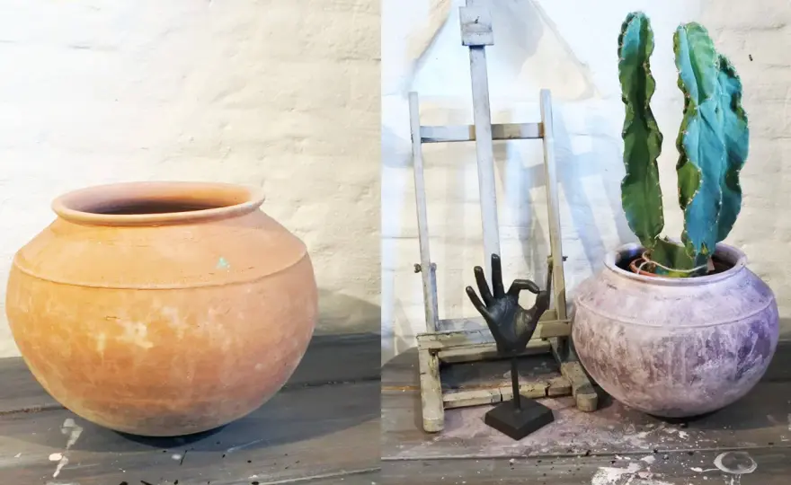 Måla terrakottakrukor snyggt och hållbart - steg för steg