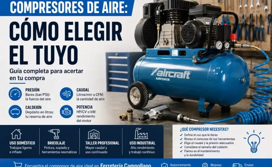 Compresor de aire - Cómo funciona y elegir el ideal