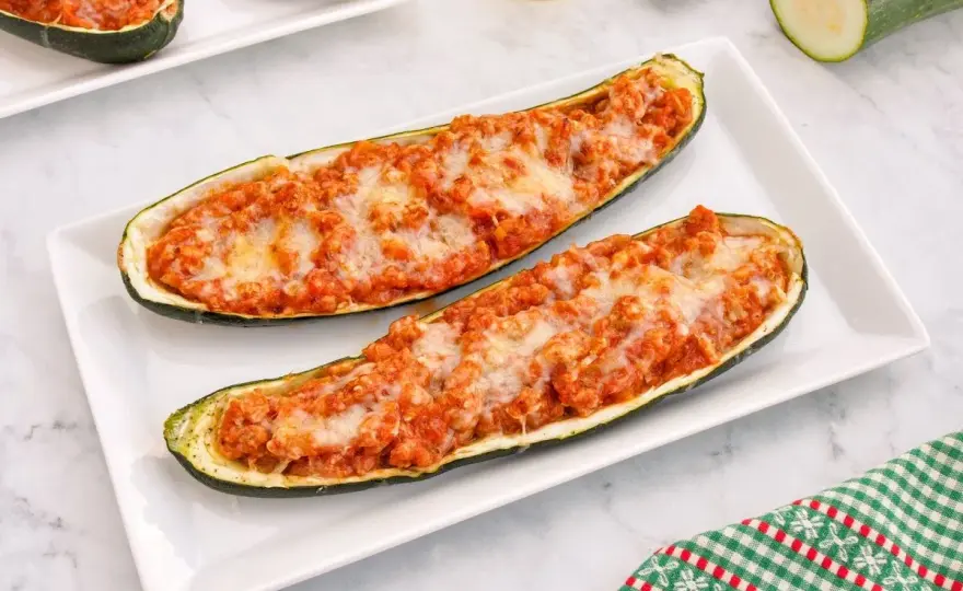 Calabacines Rellenos de Carne - Jugosos y Gratinados
