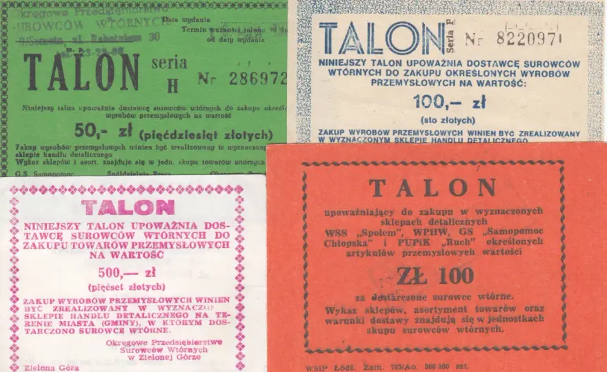 Talon w PRL i dziś: od niedoboru do bonu podarunkowego
