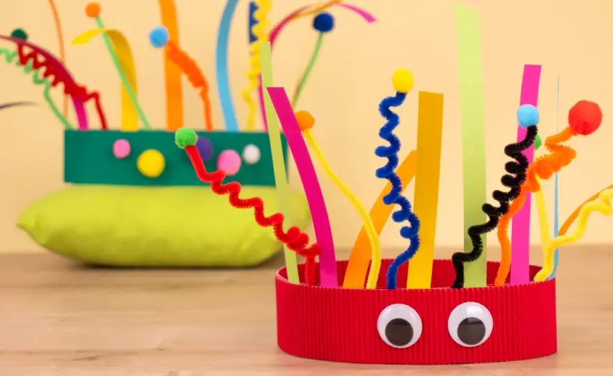 Einfache Faschingsbastelideen für Kinder mit wenig Material