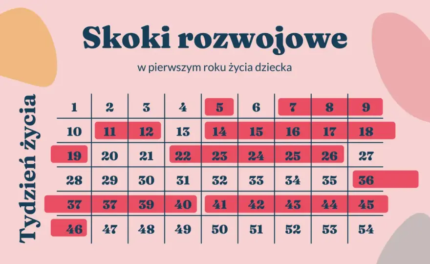 Ile trwa skok rozwojowy? Od dni do tygodni kalendarz i porady