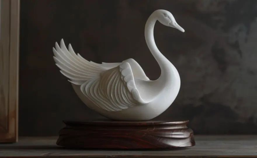 Uwodząca elegancja: Figurka gęś - finezja w porcelanie