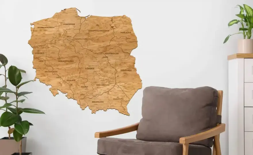 Mapa Polski na ścianę - Jak dobrać idealny materiał i rozmiar?