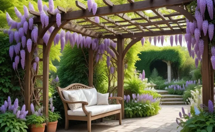 Blåregn på pergola - Så lyckas du med blomningen!
