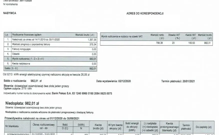 Gdzie znaleźć fakturę od Energi Faktura za prąd w Enei