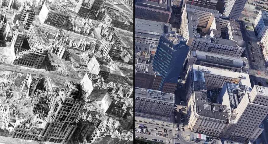 Warszawa po wojnie i dziś: Zdjęcia pokazujące niesamowite zmiany. Galeria
