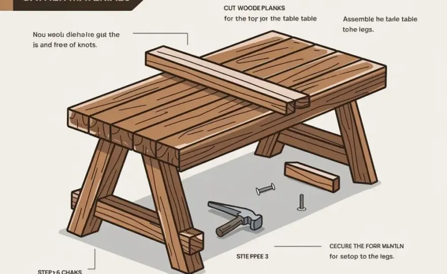 Jak zrobić stół ogrodowy z desek? Przewodnik DIY krok po kroku