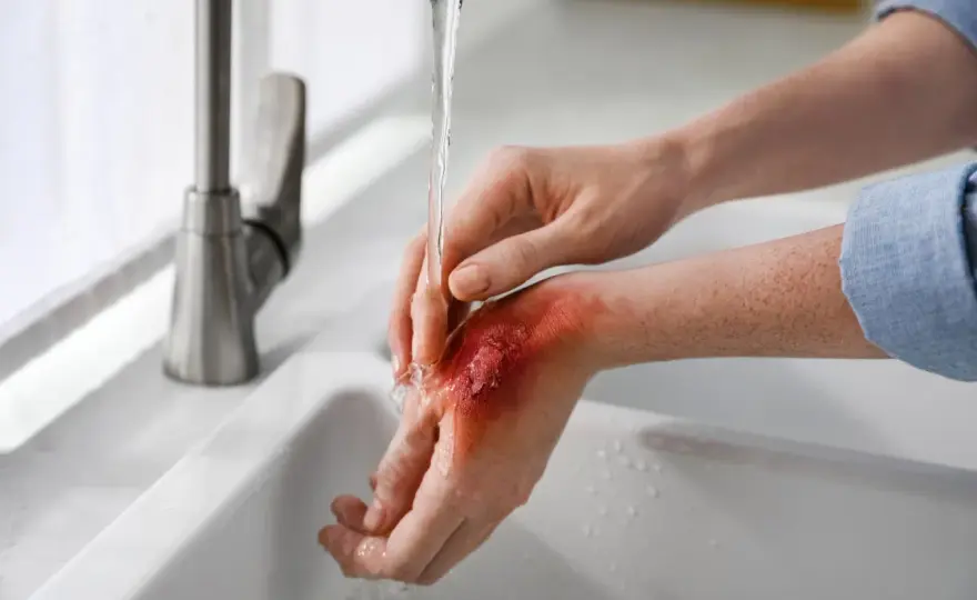 Brûlure superficielle - gestes à faire et signes d’alerte