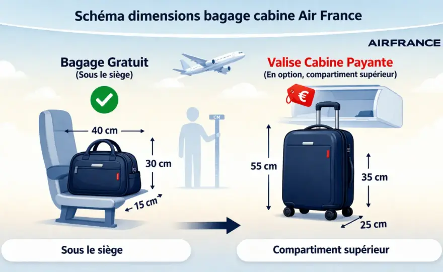 Bagage cabine Air France : toutes les règles pour voyager sans stress