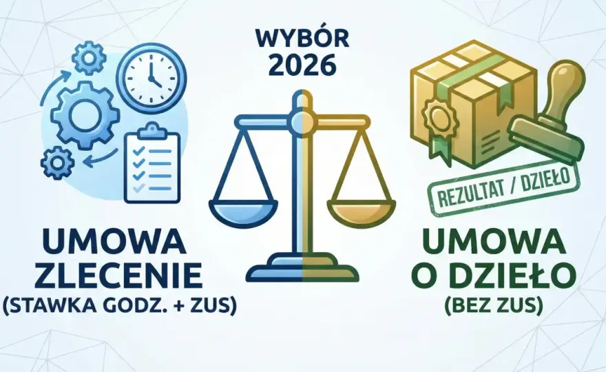 Umowa o dzieło: Podatek, koszty, ZUS kompletny przewodnik 2026