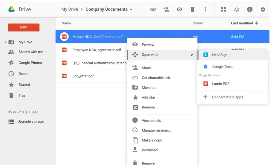 Firma electrónica en Google Docs - ¿Cómo y cuándo usarla?