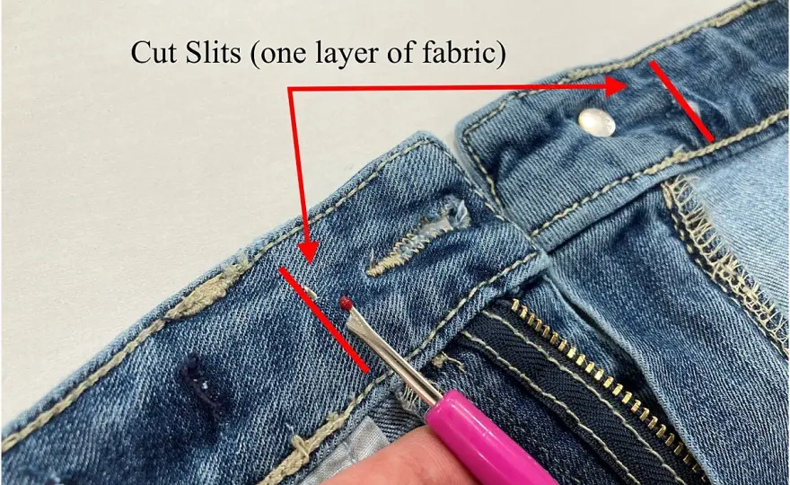 How to Take In Jeans at the Waist - No More Gaps!