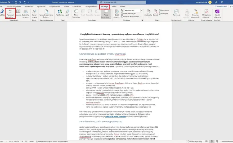 Jak włączyć sprawdzanie pisowni w Wordzie i uniknąć błędów ortograficznych