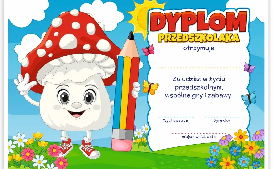 Jak wypisać dyplom dla przedszkolaka, aby był wyjątkowy i piękny