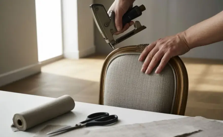 Jak wymienić tapicerkę oparcia krzesła? Przewodnik DIY