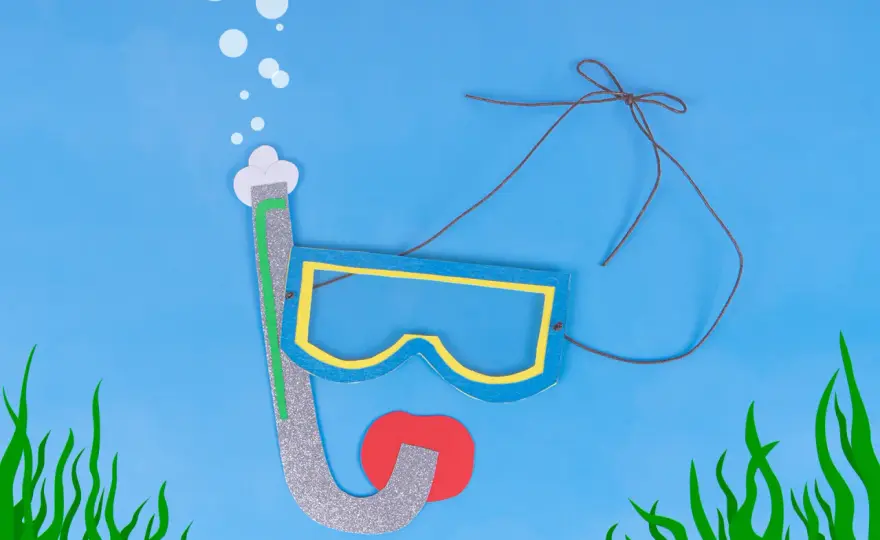 Taucherbrille zeichnen - einfach erklärt für Kinder