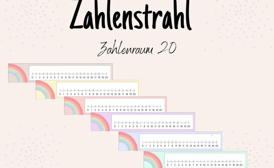 Zahlenstrahl bis 20 zum Ausdrucken - So verstehen Kinder Zahlen!
