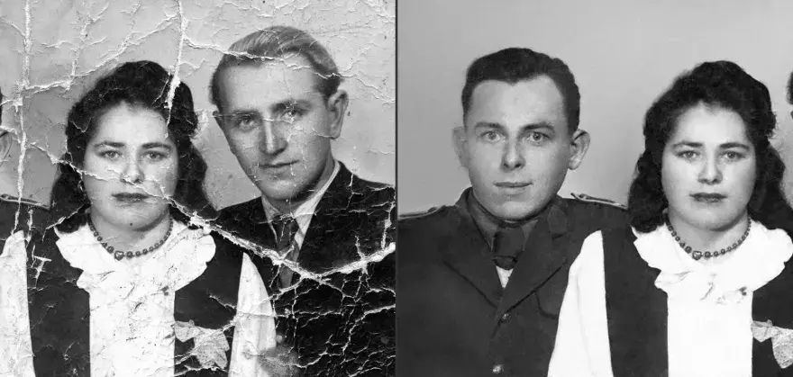 Renowacja starych zdjęć - AI czy retusz ręczny?