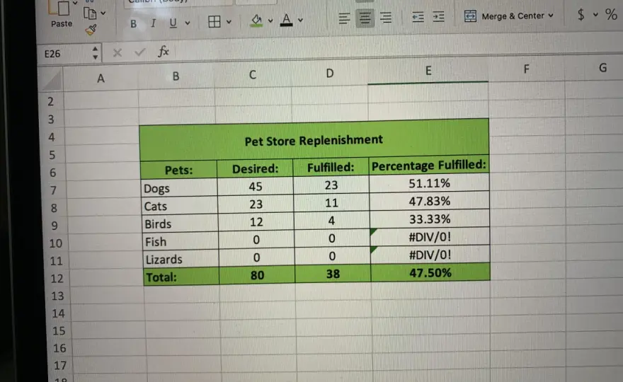 Excel - Iloraz, reszta, błędy #DZIEL/0! Jak to zrobić?
