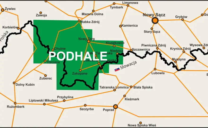 Gdzie leży Podhale? Mapa regionu i bazy wypadowe