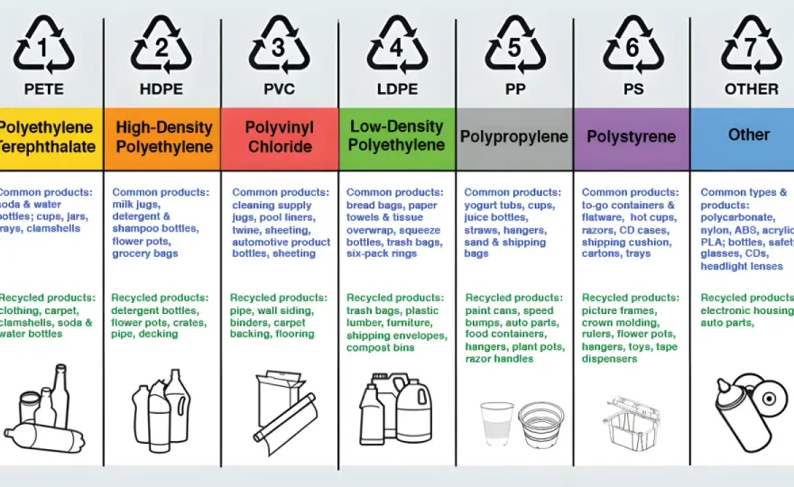 Symbole na plastiku - Jak czytać kody 1-7 i segregować?